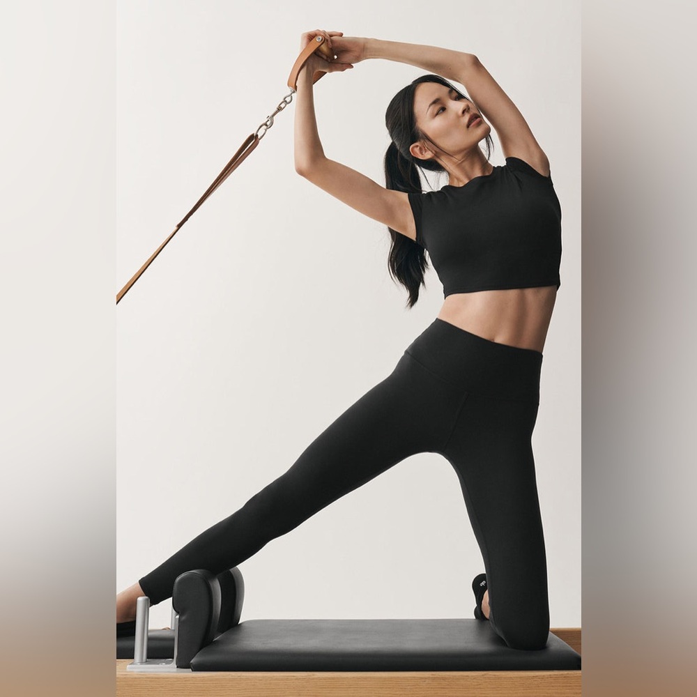 ALO Yoga 7/8 High-Waist Airbrush Legging, Black, S